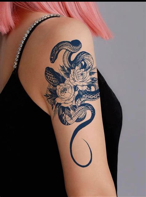 feminine snake tattoo.